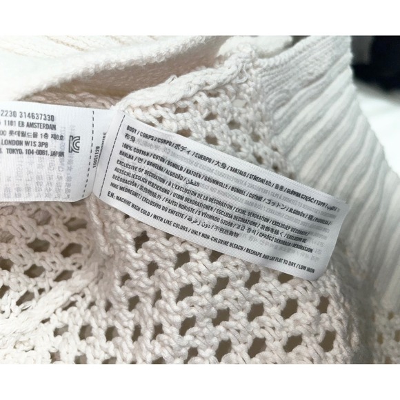 ABERCROMBIE & FITCH Crochet Open Front Knit Cardigan $70 Sweater NWT | Medium - Picture 5 of 14